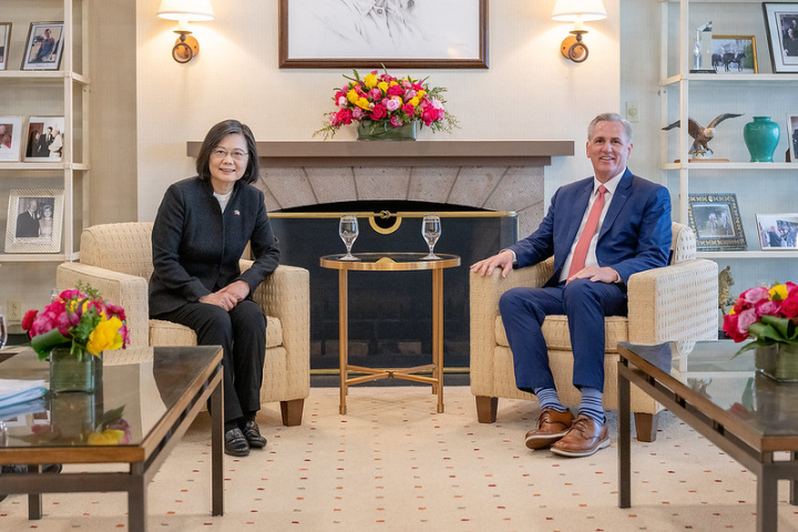 President Tsai Meets US House Speaker Kevin McCarthy And Bipartisan