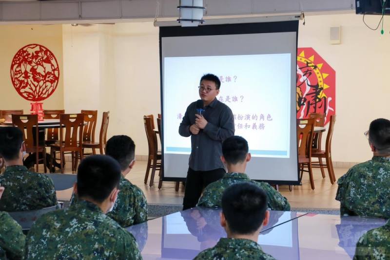 陸軍關指部日前於北五堵營區舉辦心輔巡迴宣教。（陸軍六軍團提供）