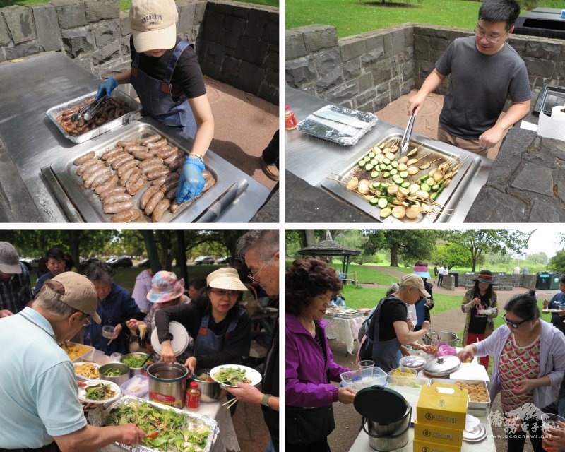 鄉親們自備食材、食物和大家分享，享受美景與野餐BBQ