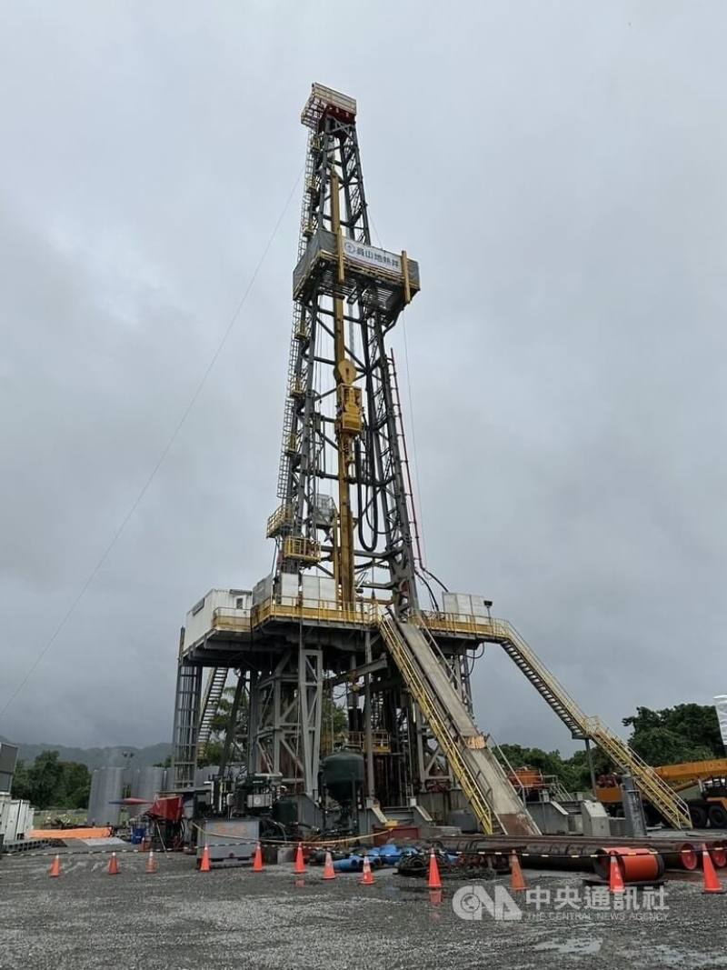 A deep geothermal detection well set up in Yilan County. CNA file photo