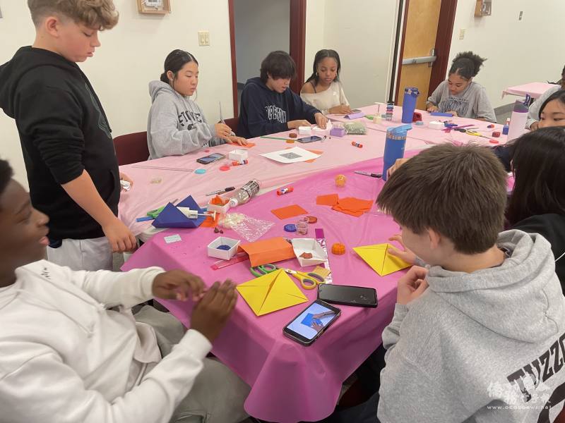 Students participated in hands-on craft sessions, that included painting reusable cups, and creating clay mooncake gift boxes