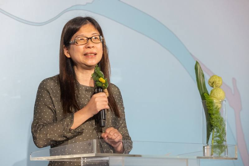 NTMoFA Director Chen Kuang-yi gives a speech at the opening ceremony