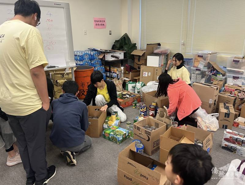 Committee members gathered at the Culture Center of TECRO to sort and inspect the donations, ensuring only quality items were delivered.