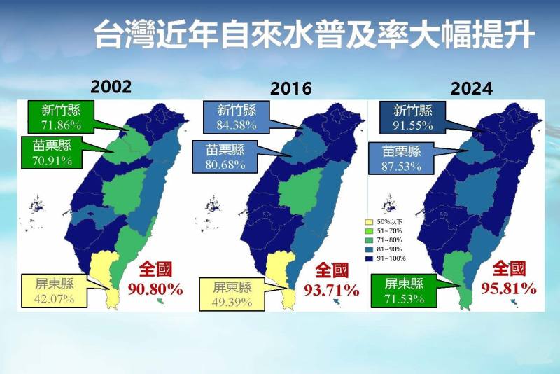 無自來水地區供水改善執行成效