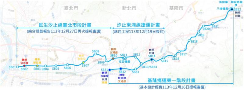 雙北合作共推捷運民生線規劃。（新北市府捷運局提供）