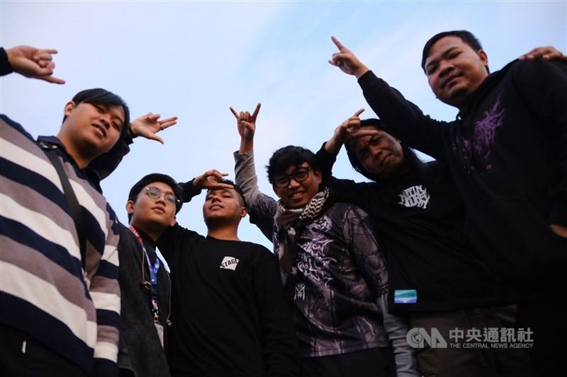 Taiwan-based Indonesian band Jubah Hitam. CNA photo Dec. 31, 2024