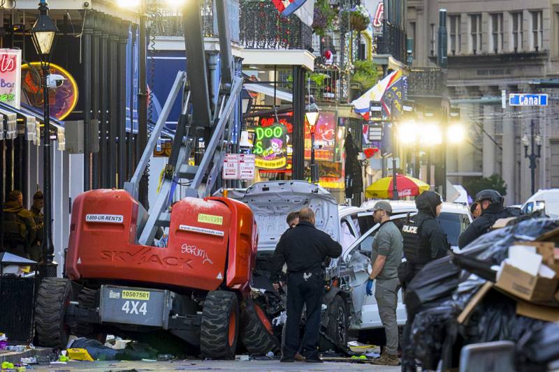 美國路易斯安那州紐奧良市1日發生皮卡車惡意衝撞人群事件。 (AFP)