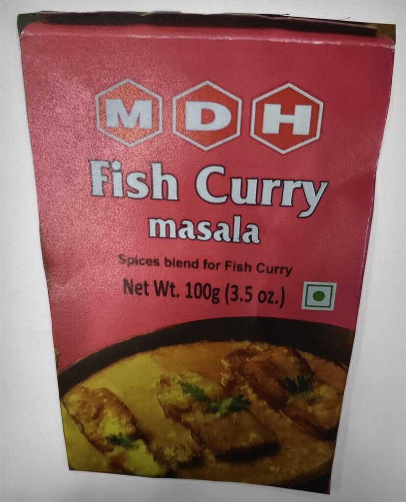 A shipment of fish curry masala powder imported from the United Arab Emirates is found to contain excessive pesticide residues. Photo courtesy of the Taiwan Food and Drug Administration