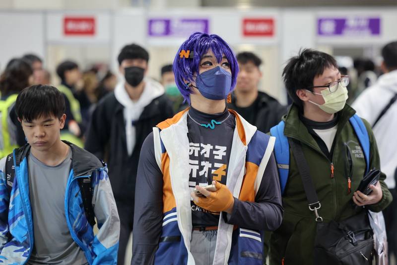 Visitors to the Taipei International Comics and Animation Festival. CNA photo Feb. 6, 2025