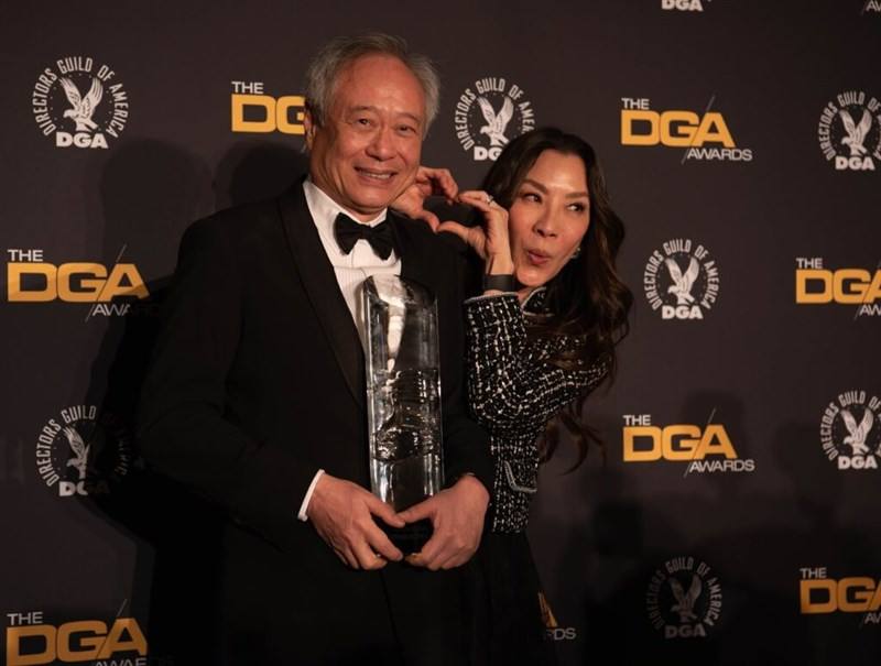 Ang Lee (left) and Michelle Yeoh. Image taken from facebook.com/directorsguildofamericadga