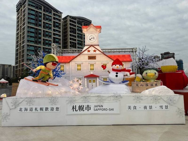 台灣燈會即將開展，其中日本札幌市以雪世界的概念發想參展的花燈設計。（札幌市提供）