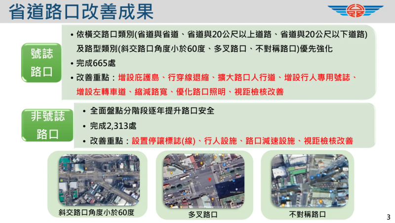 「路口改善道安成效」報告