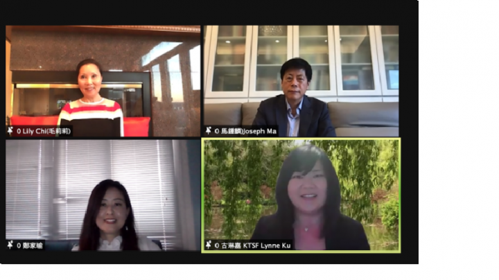 專訪傑出校友—毛莉莉、馬鍾麟（第1排左、右）、鄭家瑜、古琳嘉（第2排左、右）