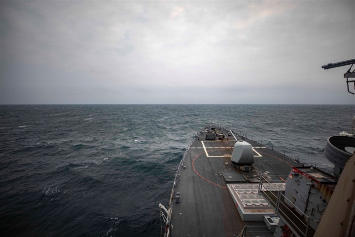 Destroyer USS John McCain Transits Taiwan Strait in April.