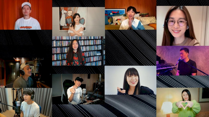 第32屆金曲獎頒獎典禮總顧問陳鎮川有感武漢肺炎（2019冠狀病毒疾病，COVID-19）疫情，邀請入圍歌手重現SARS抗疫名曲「手牽手」，希望用音樂撫慰人心，傳遞溫暖力量。（台視提供）