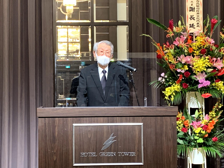 王子明名譽會長致詞希望千葉華僑共同為深化台日關係努力