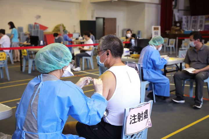 A vaccination site set up in New Taipei's Sanxia District. Photo courtesy of New Taipei City government July 17, 2021