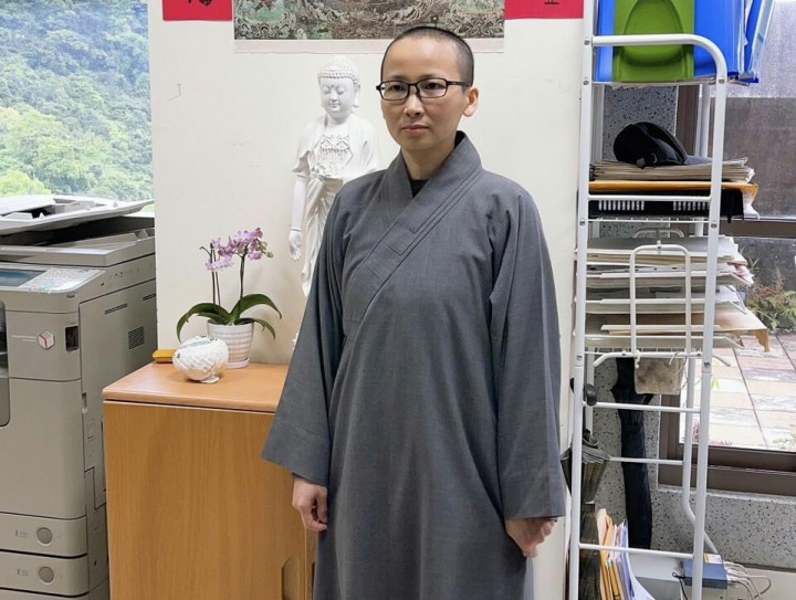 信行法師在台灣開啟藝術天分。(華梵大學提供)