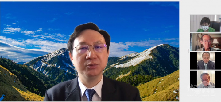 僑委會童振源委員長介紹過去一年推動僑務工作的四大目標，並感謝橙縣及聖地牙哥地區僑領長期對臺灣的支持及在僑居地的貢獻。