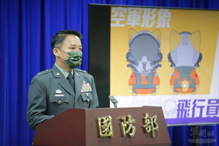 文宣心戰處長樓偉傑少將說明九三軍人節系列活動。（軍聞社記者李忠軒攝）