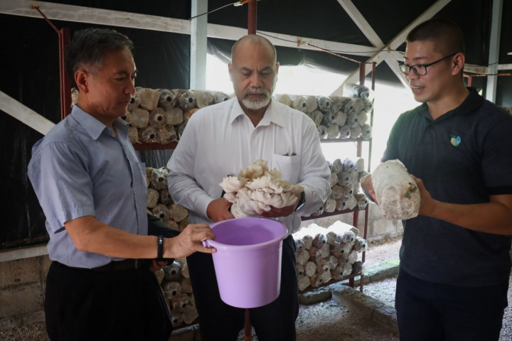 諾魯總統安格明參觀臺灣農場