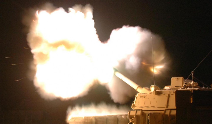 A M109A6 Paladin fires an artillery in this undated photo. Image taken from army.mil
