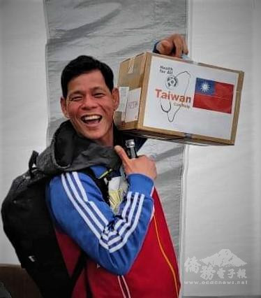 Winner of Raffle - Made in Taiwan medical gloves (Credit Stanley Nwaneri)