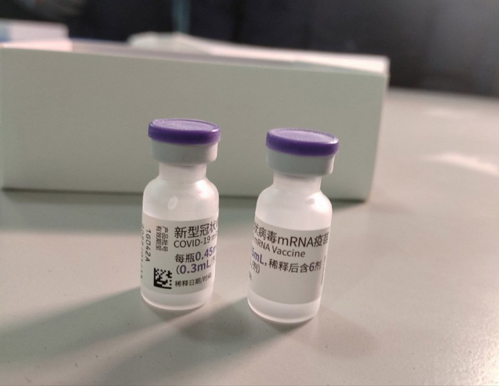 Vials of the Pfizer-BioNTech vaccine Taiwan received on Sept. 2. Photo courtesy of the Food and Drug Administration
