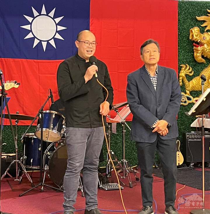 紐英崙華僑協會會長僑務諮詢委員梅錫銳邀請國立高雄餐旅大學畢業之林致遠主廚致詞