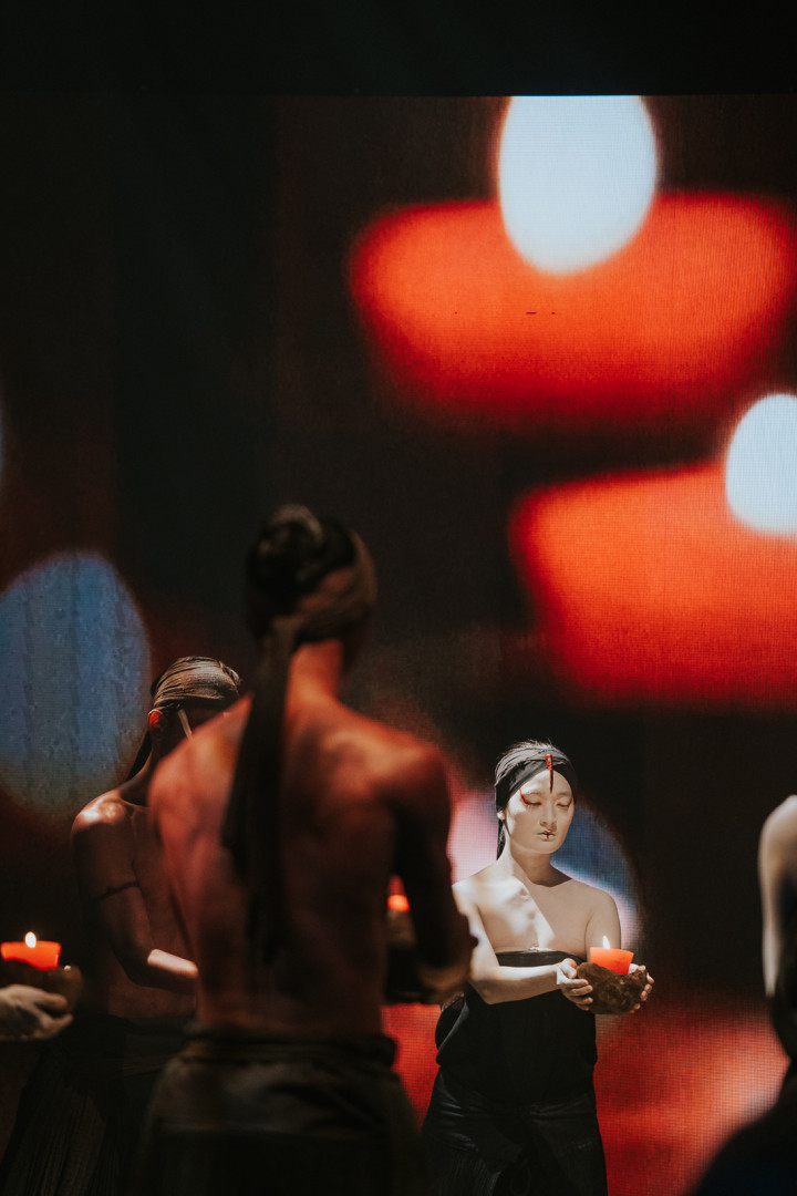 特別邀請無垢劇團於記者會上表演，透過身體的靈性與魅力，為PTS WORLD TAIWAN 與世界公民帶來祝福 (圖片來源：公視提供)