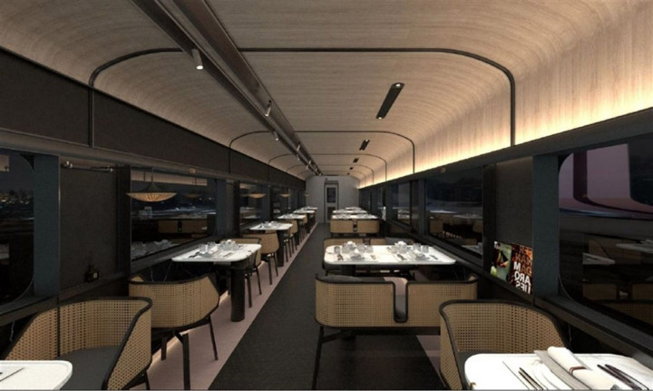 根據台鐵規劃，目前正打造的米其林列車為鳴日號2.0版，預定民國111年2月上路，旅客可在兩節專門的用餐車廂，享用獨特米其林餐。（台鐵提供）