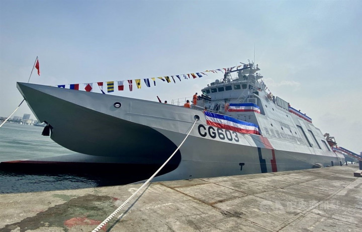 The Anping-class Tamsui corvette. CNA photo Oct. 28, 2021