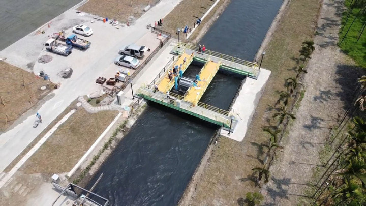 台電利用蘭陽電廠發電尾水打造全國首座流速型微水力測試平台，目前已訂定試驗服務條款，後續將尋求經濟部標檢局與能源局等協助，建立有效力的認證機制。（台電提供）