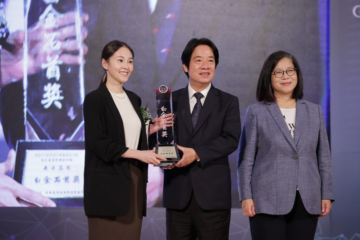 賴清德副總統27日晚間出席「第29屆中華建築金石獎頒獎典禮」