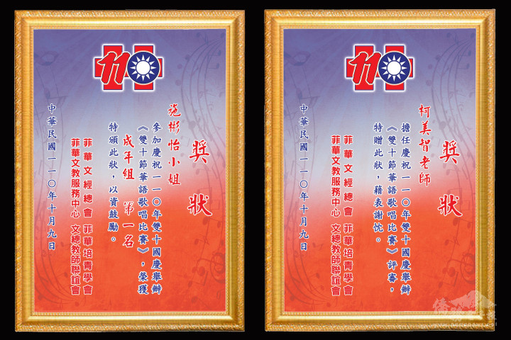 主辦單位分別頒贈獎狀及感謝狀予各組優勝者和4位評審老師