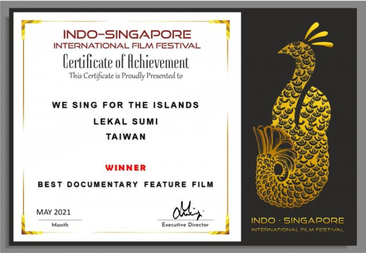 It was honored with five best documentary awards, ranging from Indo Singapore International Film Festival