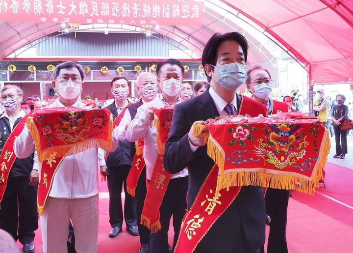 賴清德副總統30日上午前往嘉義出席「民雄大士爺廟三級古蹟整修後入火安座大典」