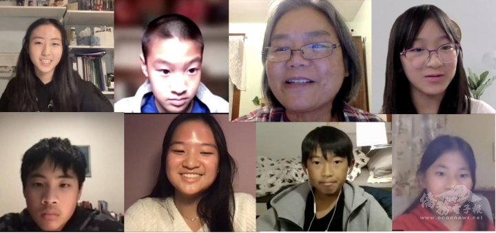 勒星頓中文學校學生們進行自我介紹