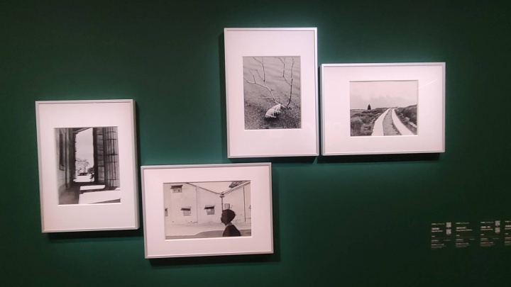 李鳴雕展出作品聚焦於戰後拍攝臺北市郊、淡水河與台北橋樑的水畔光景。