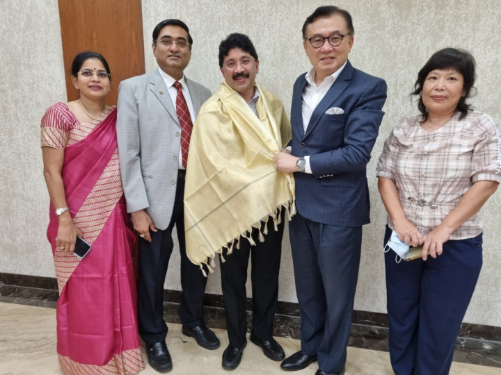 駐清奈辦事處王處長北平晤見印度國會議員Maran, Thiru Dayanidhi。