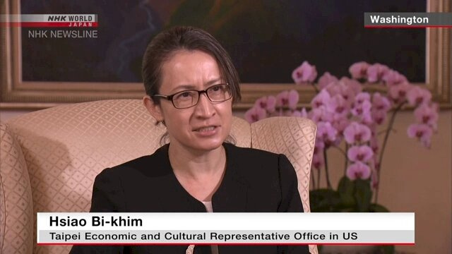 蕭美琴接受NHK採訪（圖片來源：NHK官網）