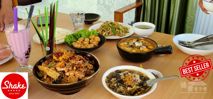 南達貢分店的明星熱賣商品：麻辣燙、炒麵、緬式羹麵、米線以及甜品趴魯達(Falooda)