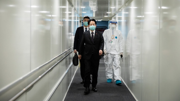 Vice President Lai delivers remarks on return flight after attending ...