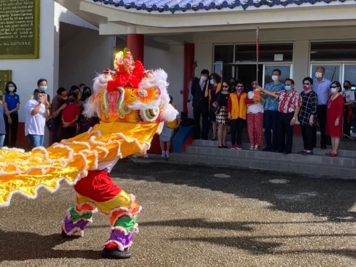 關島中華總會於關島中華學校舉辦元旦升旗典禮