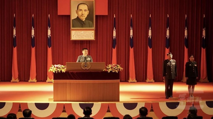 後備指揮部指揮官姜振中中將3日主持新職介紹典禮。（後備指揮部提供）