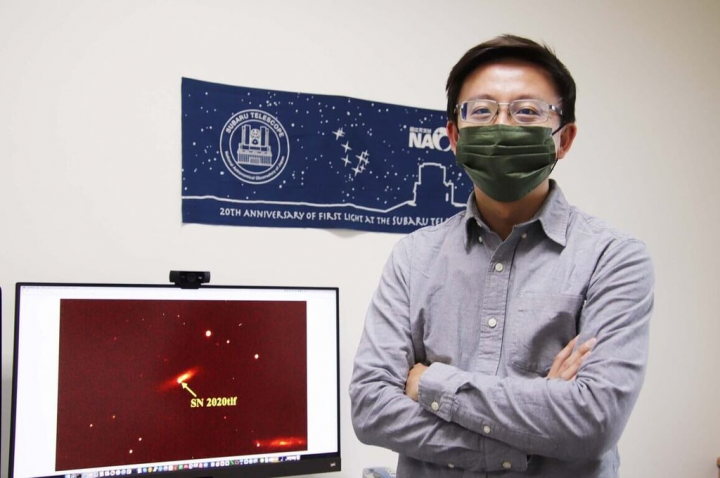 中央大學天文所助理教授潘彥丞參與國際合作計畫，觀測到一顆紅超巨星瀕臨死亡前至爆炸後的過程。（中央大學提供）