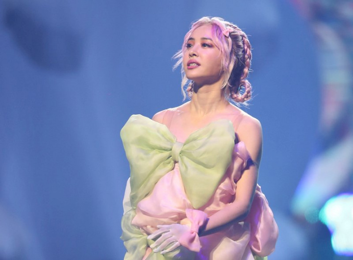 圖為歌手Jolin蔡依林去年4月台北小巨蛋的演出。