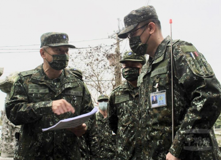 後備指揮部副指揮官羅少將視導新竹後備旅新制教育召集訓練整備情形。（後備指揮部提供）