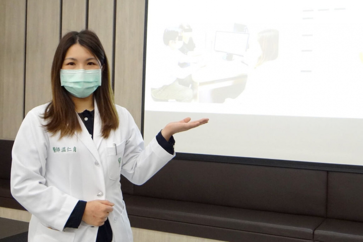 奇美醫學中心婦產部生殖醫學科主治醫師温仁育（圖）22日在院內衛教宣導會中表示，人工智慧技術應用在資訊量大的生殖醫學領域將是未來趨勢。（奇美醫學中心提供）