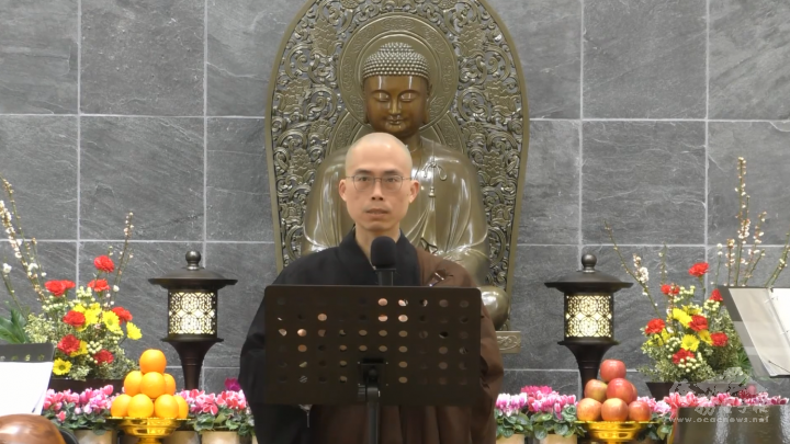 常襄法師利用新春普佛的機會勉勵信眾